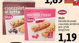 Madis SELEX barrette di cereali mirtilli rossi offerta