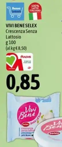 Madis Vivi Bene Selex Crescenza Senza Lattosio offerta