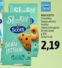 Madis Riso Scotti Si con Riso Senza Lattosio Frollini classici/con gocce di cioccolato offerta