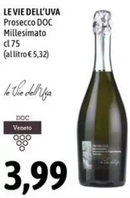Madis Le Vie dell'Uva Prosecco DOC Millesimato offerta