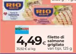 Unicoop Etruria Rio mare filetto di salmone grigliato offerta