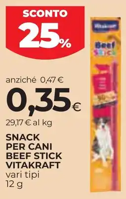 Unicoop Etruria Snack per cani beef stick vitakraft offerta