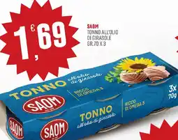 Maxipiù Tonno all'olio di girasole Saom offerta