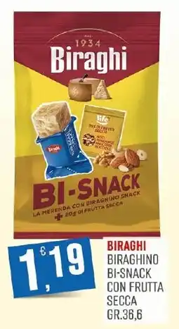 Maxipiù Biraghi Biraghino Bi-Snack con frutta secca offerta