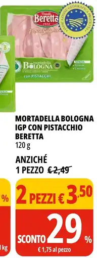 Tigros Mortadella Bologna IGP con Pistacchio Beretta offerta