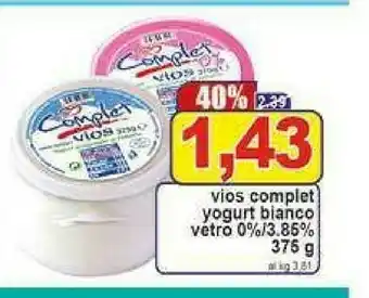 Pewex Complet yogurt bianco vetro 0% 375 g offerta