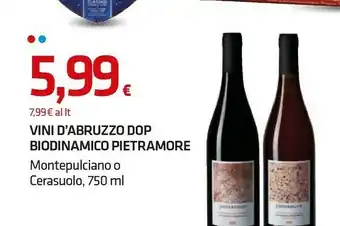 Superconti Vini d'abruzzo dop biodinamico pietramore offerta