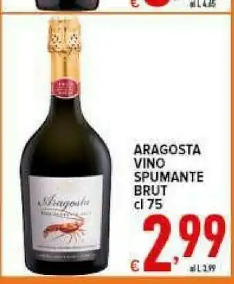 Iper Triscount Aragosta vino spumante brut offerta