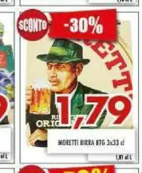 MA Supermercati Birra moretti - birra moretti 330 g(ml) offerta