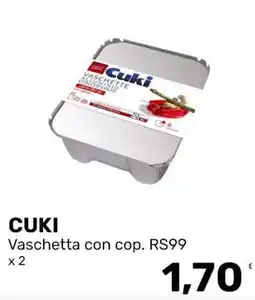 Iper Tosano Cuki Vaschetta alluminio con coperchi offerta