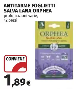 Coop Foglietti antitarme salva lana Orphea offerta