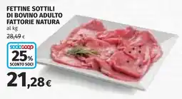 Coop Fettine sottili di bovino adulto Fattorie Natura offerta