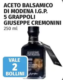 Coop Aceto balsamico di Modena I.G.P. 5 grappoli Giuseppe Cremonini offerta