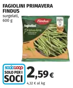Coop Fagiolini primavera Findus offerta