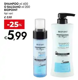 Bennet Biopoint shampoo o balsamo offerta