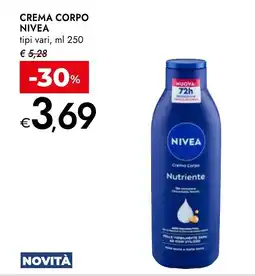 Bennet Crema corpo Nivea offerta