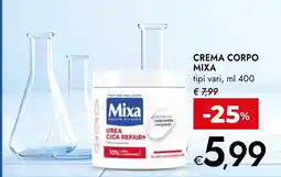 Bennet Crema corpo Mixa offerta