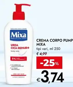 Bennet Crema corpo pump Mixa offerta