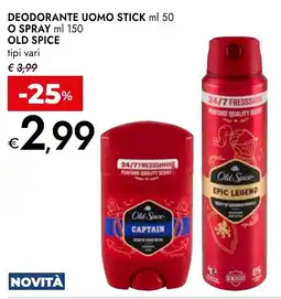 Bennet Old Spice deodorante uomo offerta