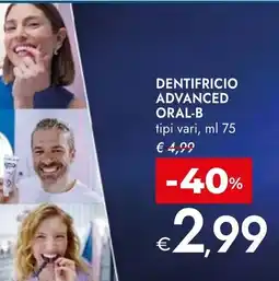 Bennet Dentifricio Advanced Oral-B offerta