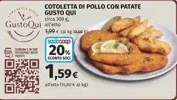 Coop Cotoletta di pollo con patate GustoQui offerta