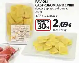 Coop Ravioli gastronomia Piccinini offerta