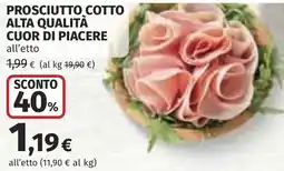 Coop Prosciutto cotto alta qualità cuor di piacere offerta