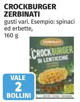 Coop Crockburger Zerbinati offerta