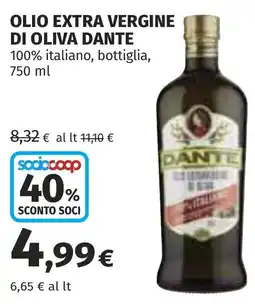 Coop Olio extra vergine di oliva Dante offerta