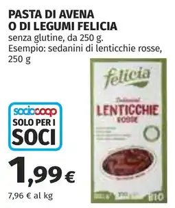 Coop Pasta di avena o di legumi Felicia offerta