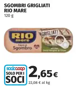 Coop Sgombri grigliati Rio Mare offerta