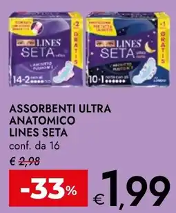 Bennet Assorbenti ultra anatomico Lines Seta offerta