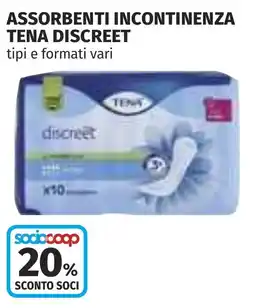 Coop Assorbenti incontinenza Tena discreet offerta