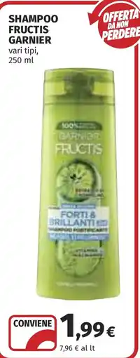 Coop Shampoo Fructis Garnier offerta