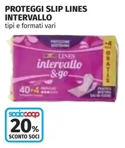 Coop Proteggi slip lines intervallo offerta