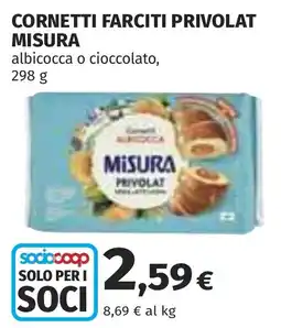 Coop Cornetti farciti Privolat Misura offerta