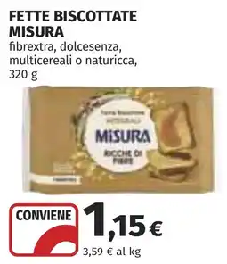 Coop Fette biscottate Misura offerta