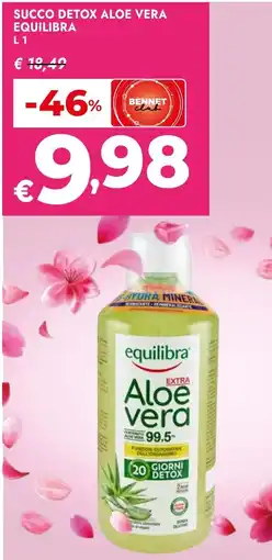 Bennet Succo Detox Aloe Vera Equilibra offerta