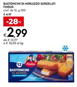 Bennet Bastoncini di merluzzo surgelati Findus offerta