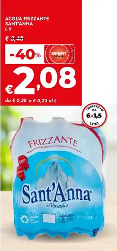 Bennet Acqua frizzante Sant'Anna offerta