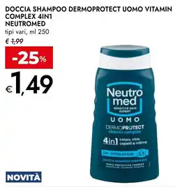 Bennet Neutromed Doccia Shampoo Dermoprotect Uomo Vitamin Complex offerta