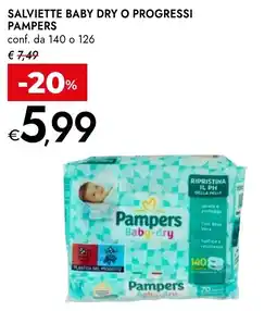 Bennet Salviette baby dry Pampers offerta