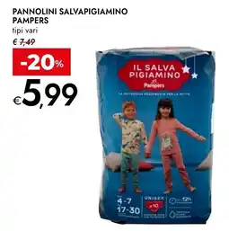 Bennet Pannolini salvapigiamino Pampers offerta