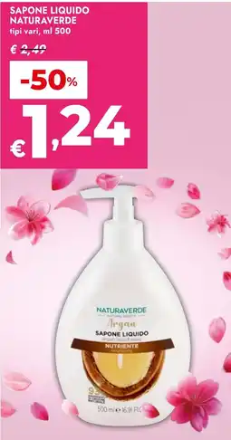 Bennet Sapone liquido Naturaverde Argan offerta