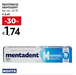 Bennet Dentifricio Mentadent offerta