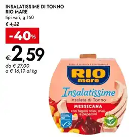 Bennet Insalatissime di Tonno Rio Mare offerta