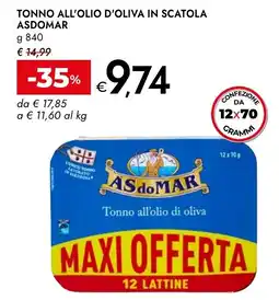 Bennet Tonno all'olio di oliva Asdomar offerta