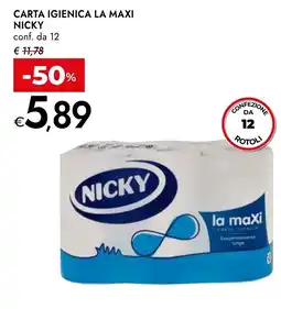 Bennet Carta igienica la maxi Nicky offerta