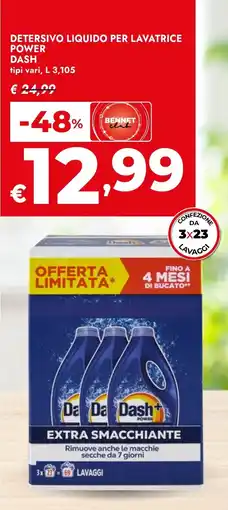 Bennet Detersivo liquido per lavatrice Dash offerta