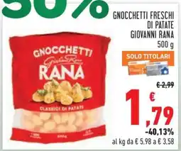 Conad Gnocchetti Freschi di Patate Giovanni Rana offerta
